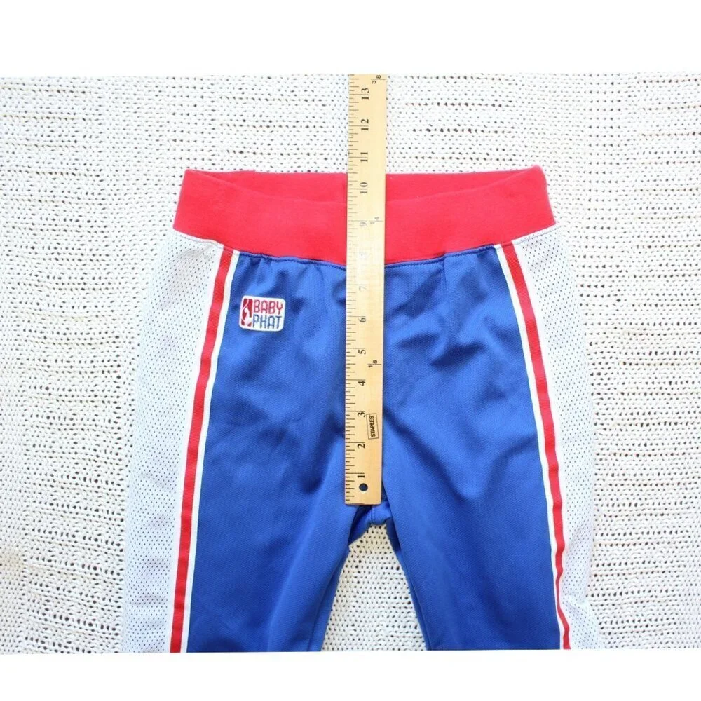 Baby Phat Girls Sweat Pants Size Large/12-14 Pull on Red Blue & white